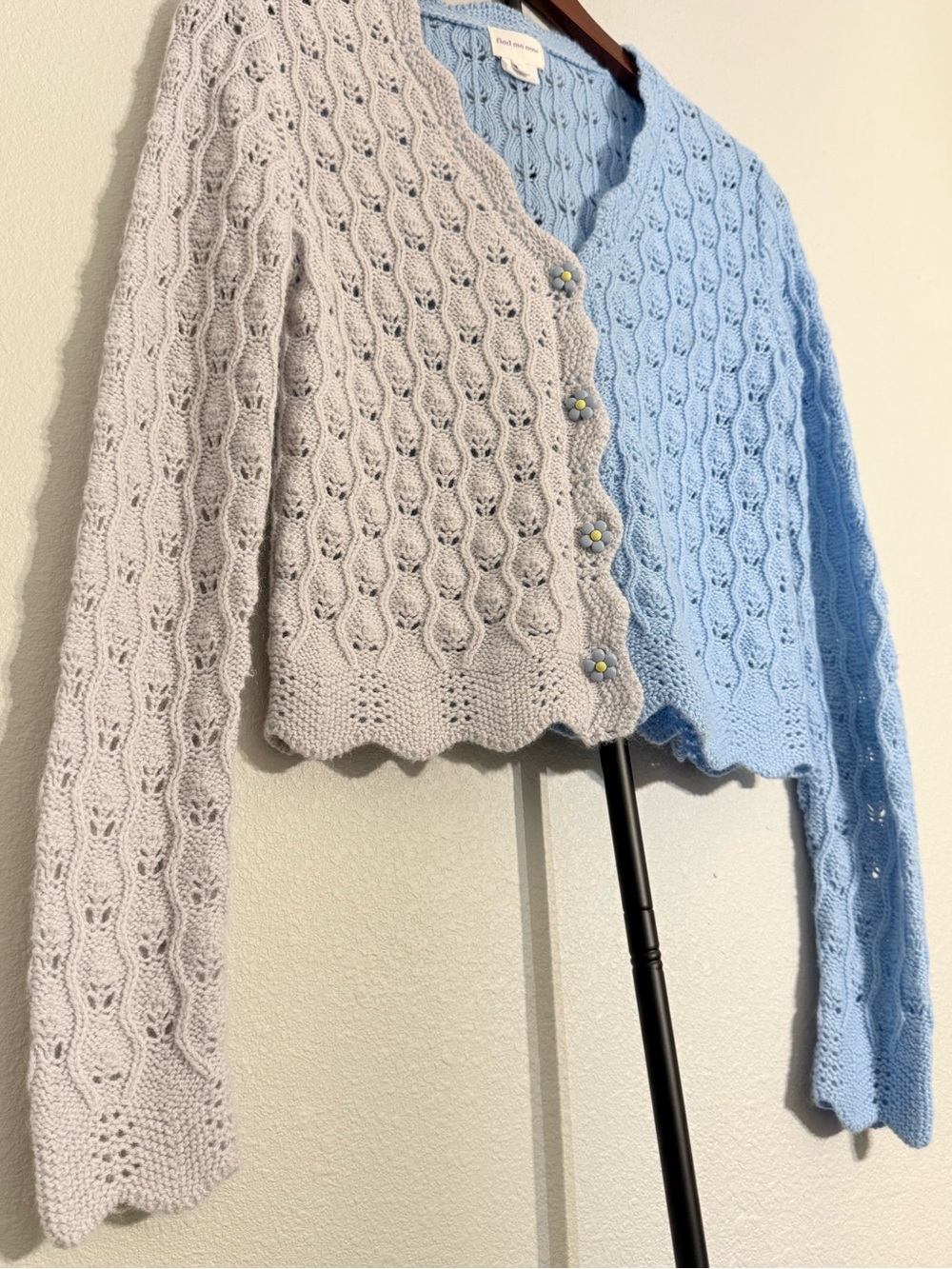 Anthropologie Find Me Now Lumi Wool Blend Colorblock Cardigan Blue Pink Size S - Picture 11 of 13